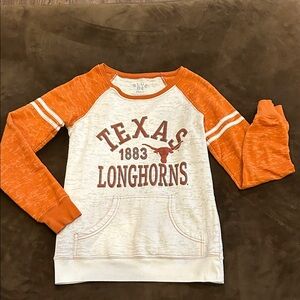 Blue 84 Orange and White Texas Longhorns long sleeve shirt